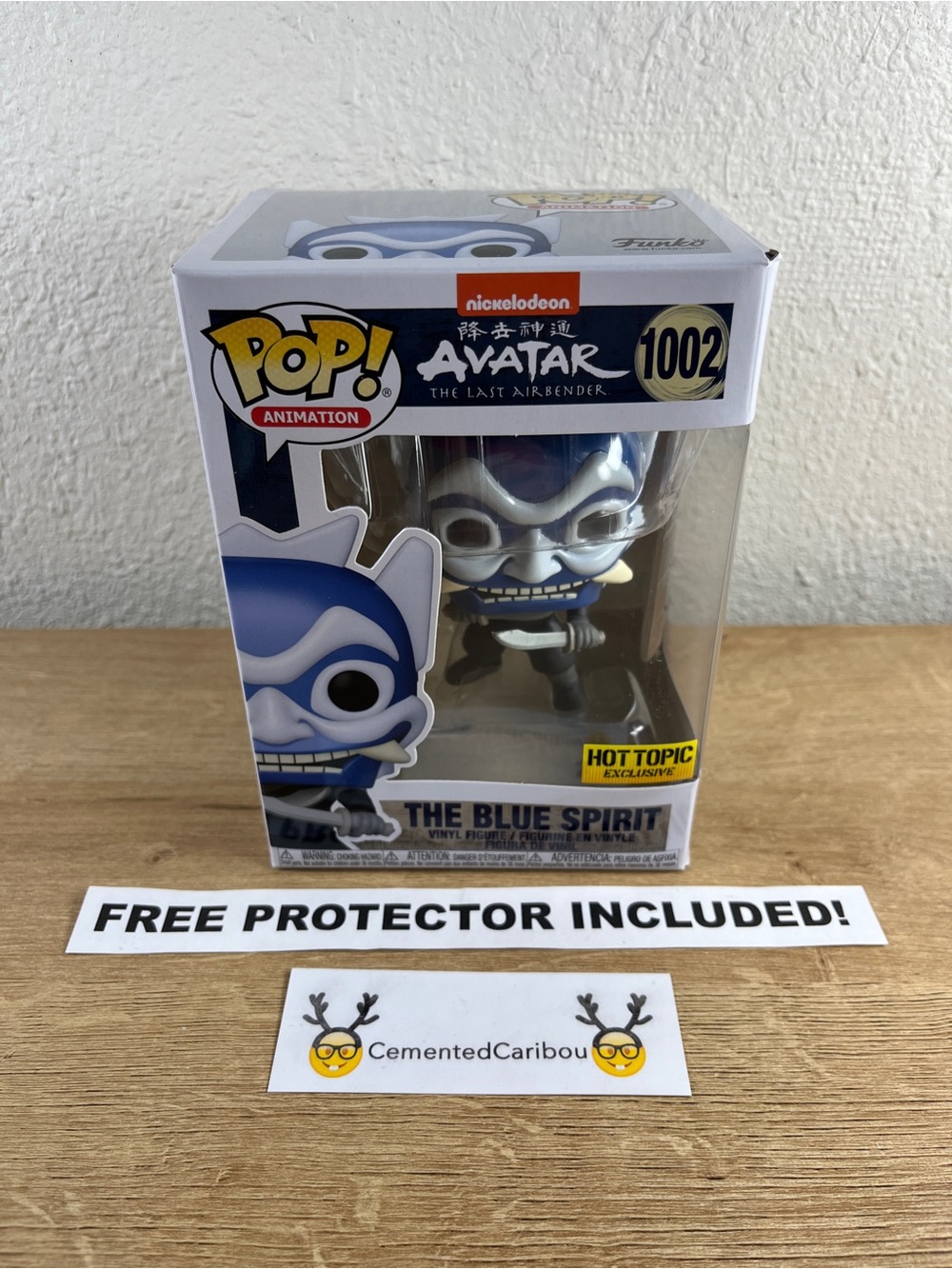 Blue Spirit Funko Pop #1002 Hot Topic Avatar ATLA Common Vaulted NEAR MINT